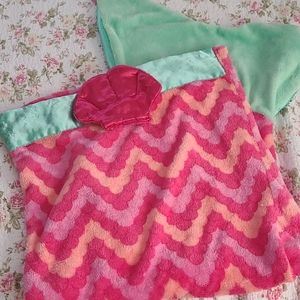 Pink & Green Mermaid Snuggie Tail- 28x54
